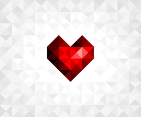 Naklejka na ściany i meble Vector heart on background for your design