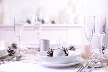 Beautiful Christmas table setting