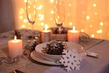 Beautiful Christmas table setting