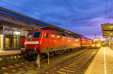 Train at Karlsruhe central station - Germany