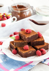 Homemade chocolate brownies