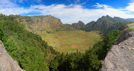 Fototapeta premium Extinct vulcanic crater on island of Santo Antao, Cape Verde