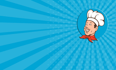Business card Chef Cook Baker Smiling Cartoon