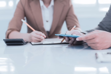 Business people discussing during a meeting