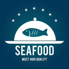 Seafood design, vector illustration.