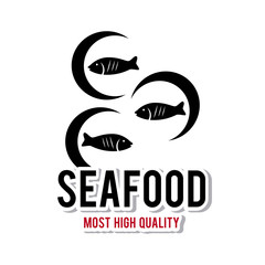 Obraz premium Seafood design, vector illustration.