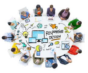 Responsive Design Internet Web Online People Meeting Concept