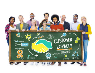 Customer Loyalty Service Support Care Trust Casual Concept