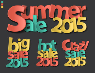 New year 2015 paper folding design, Summer sale, Big sale