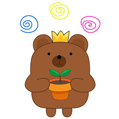 Cute bear cartoon