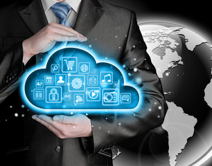 Cloud computing touchscreen interface