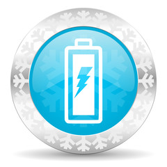 battery icon, christmas button, power sign