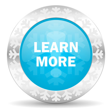 learn more icon, christmas button