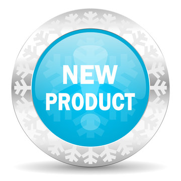 new product icon, christmas button
