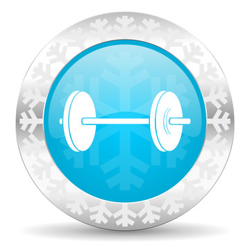 fitness icon, christmas button