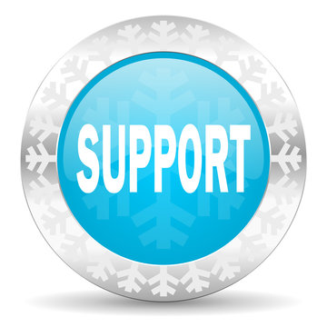 support icon, christmas button
