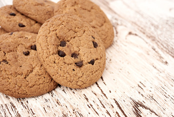 oat cookies on wooden table
