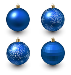 Blue christmas balls.