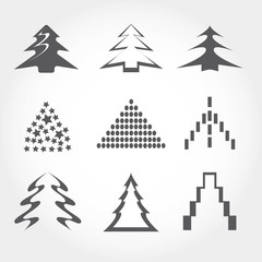 christmas tree vector background