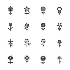 Flower icons set