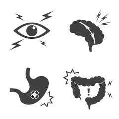 Health and Medical Icon set, Pain