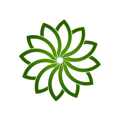 Lotus green plant logo