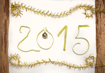 New year decoration,Closeup on 2015.