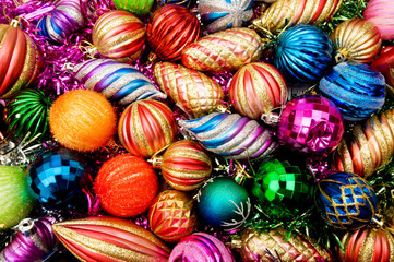 Fototapeta na wymiar Christmas decorations in festive holiday concept