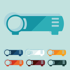 Fototapeta premium Flat design: cinema projector