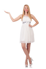 Woman isolated on the white background