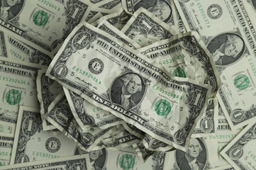 Full of one dollar bills