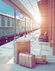 retro railway station © Victor zastol'skiy