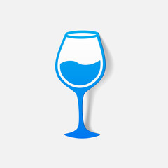 realistic design element: wineglass