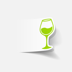 realistic design element: wineglass