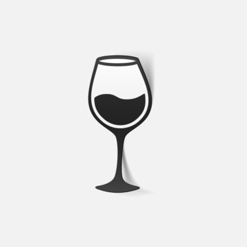 realistic design element: wineglass