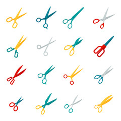 Scissors Icons Flat