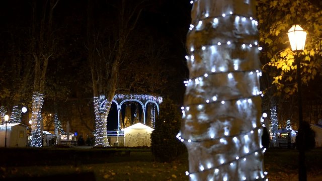 zrinjevac in december, zagreb