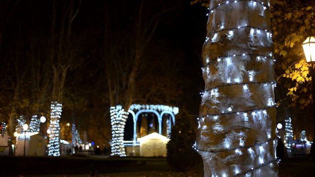 xmas decoratated zagreb