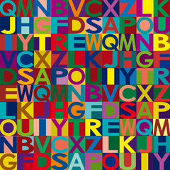 Vector alphabet background