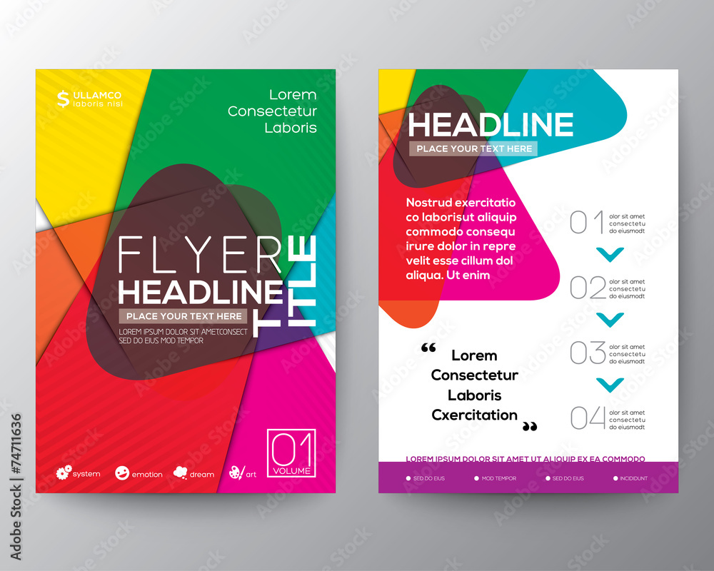 Canvas Prints abstract colorful brochure flyer design layout vector template