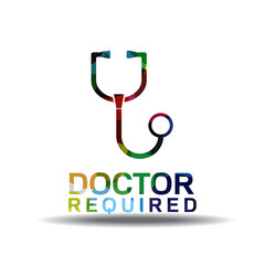 Doctor Required Colorful Vector Icon Design