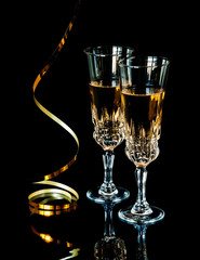 Two glasses of champagne