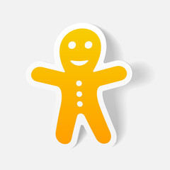 realistic design element: gingerbread man