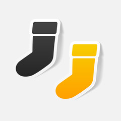 realistic design element: christmas sock