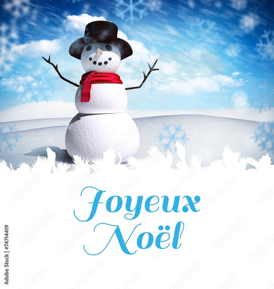 Poster Composite image of joyeux noel