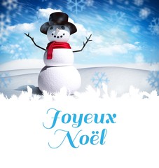 Composite image of joyeux noel