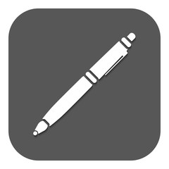The ballpoint pen icon. Pen symbol. Flat. Vector