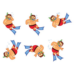 Diver Boy Sinking Sprite