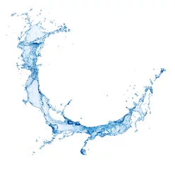 Foto auf Acrylglas Blaues Wasser spritzt © gertrudda