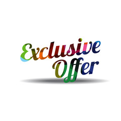 Exclusive Offer Colorful Vector Icon Design
